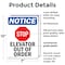 Signmission Elevator Out Of Order, 7 in W x Rectangle, Plastic OS-2PACK-NS-P-710-V-11737 - alternate 3